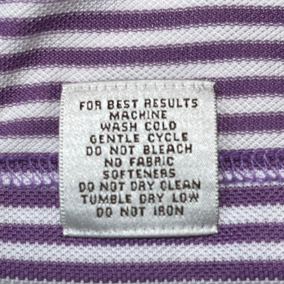 Peter Millar Large L Summer Comfort Golf Polo Shirt Hamilton Farm Purple Striped - Picture 8 of 16